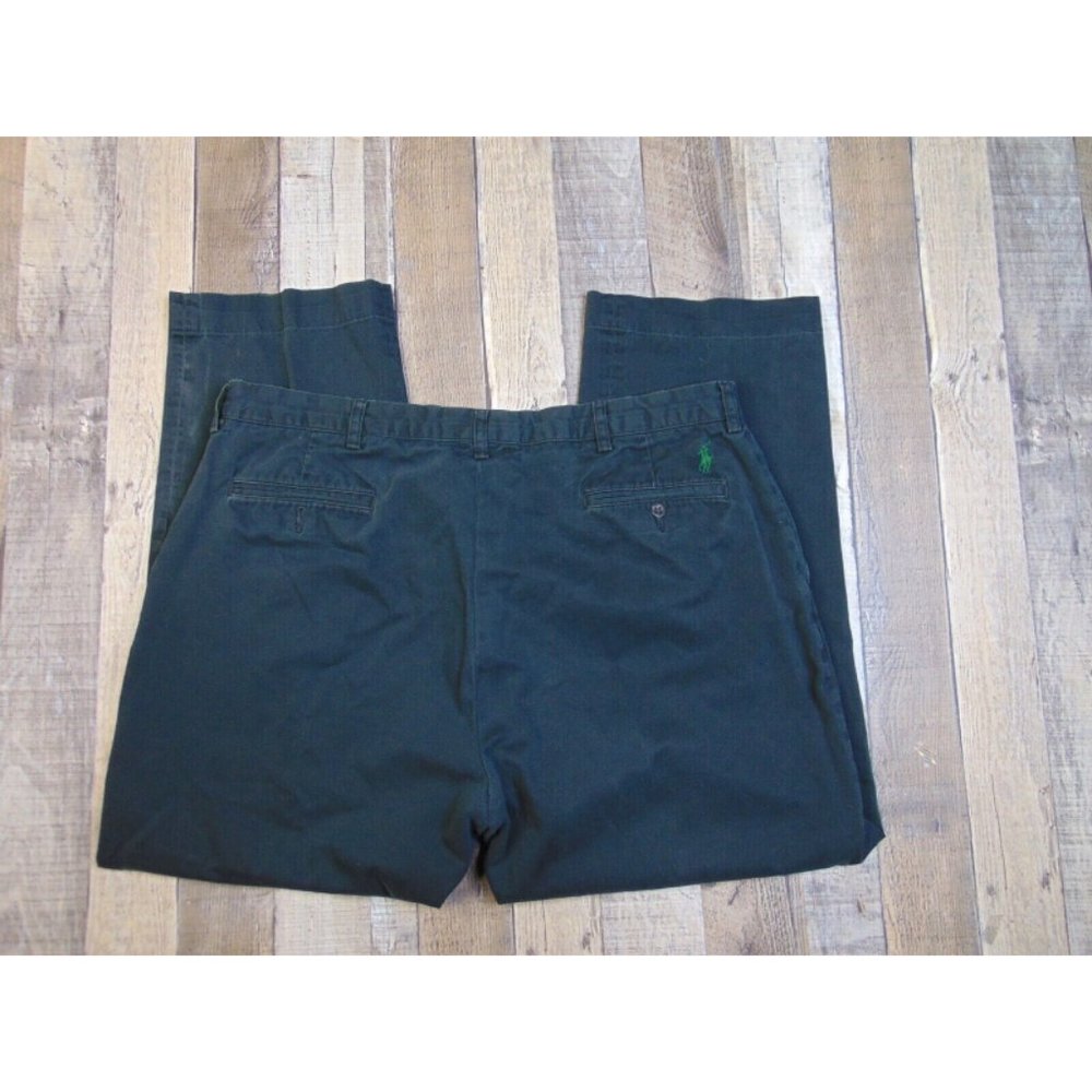 Polo Ralph Lauren Men 38 x 28 Prospect Oants Cotton Black Classic Chino Pony